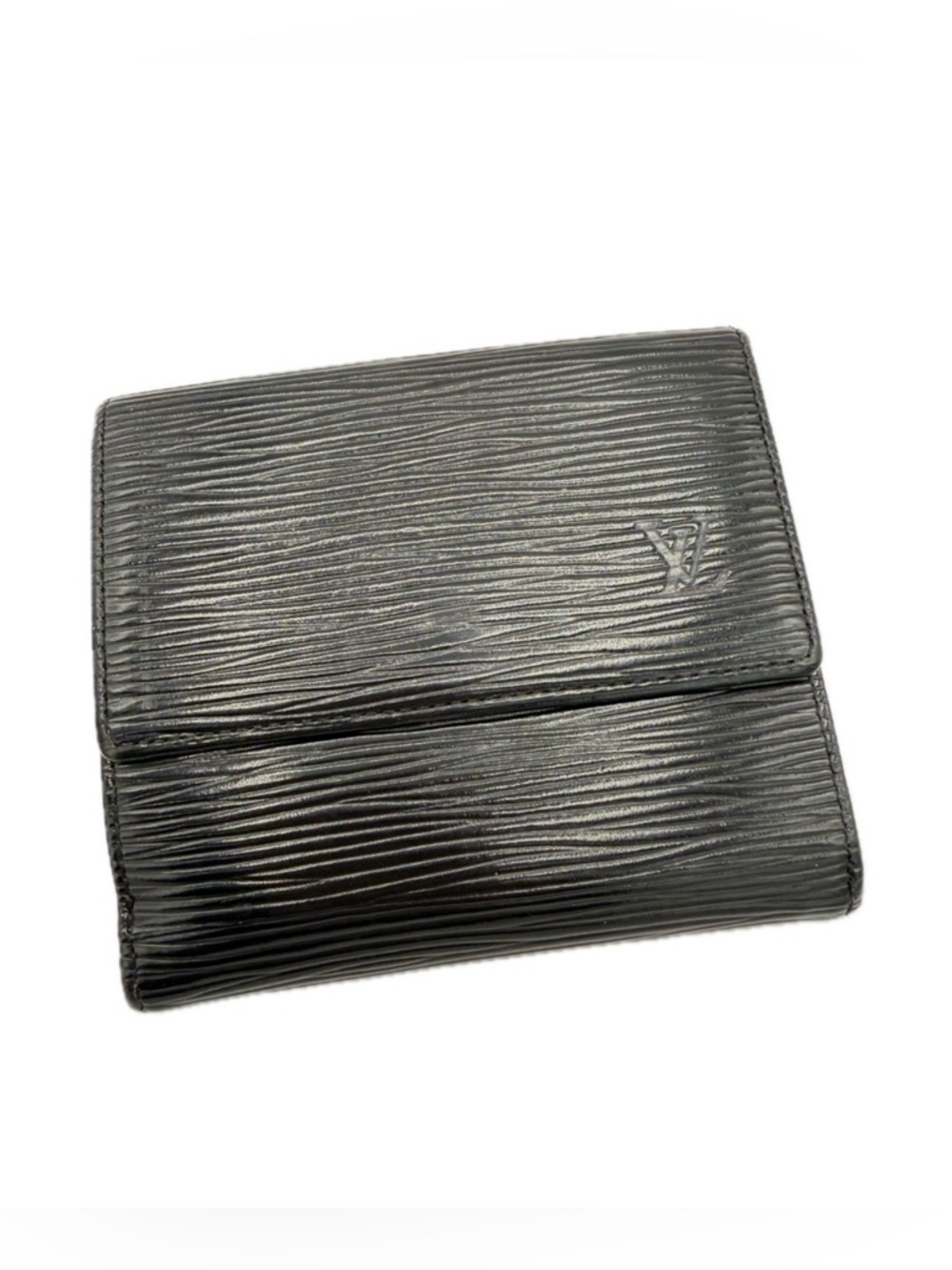 Louis Vuitton Elise Compact Wallet Black Epi Leather Vintage 1992 Authentic